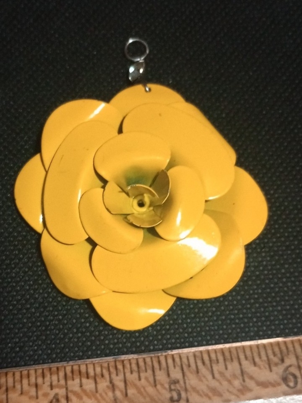 Yellow Floral Pendant Necklace - Women Jewelry
